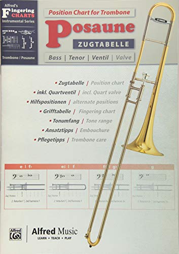 Zugtabelle Posaune | Position Chart Trombone | Posaune | Buch: Zweisprachige Zug- und Grifftabelle für Bass-, Tenor- und Ventilposaune inklusive ... Fingering Charts Instrumental Series)