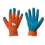 Kinder Arbeitshandschuhe Latex Schutzhandschuhe Gartenhandschuhe Handschuhe Kinderhandschuhe orange Gr. 2-6 3