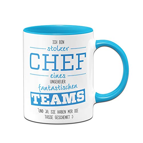 Tassenbrennerei Tasse Stolzer Chef eines fantastischen Teams - Bürotasse Geschenke für den Chef - Kaffetasse