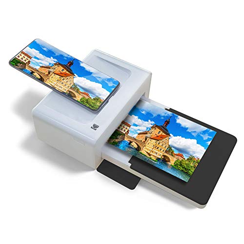 KODAK PD460 – Fotodrucker 10 x 15 cm – Bluetooth & Docking – Weiß & Schwarz, format carte postale, 5527020