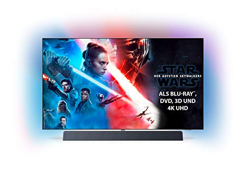 Philips Ambilight 55OLED934/12 OLED+ TV 55 Zoll - 139 cm (4K UHD, P5 Pro Perfect Picture Engine, HDR 10+, Dolby Vision∙Atmos, Sound von Bowers & Wilkins, Android TV, Triple Tuner)