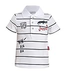 GULLIVER Baby Polo Shirt Polo Hemd Baby Junge Jungs Weiss Gestreift mit Patches 9-24 Monate 74-92 cm