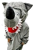 Seruna Wolf-Kostüm, F49 Gr. M-L, Fasnachts-Kostüme Tier-Kostüme, Wolfs-Kostüme Wölfe Kostüme Wolf-Faschingskostüm, Fasching Karneval, Faschings-Kostüme, Geburtstags-Geschenk Erwachsene