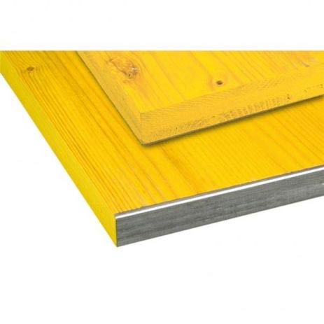 Schalungsplatte - Verleimte 3-Schicht-Platte Aus Fichte Mit Verzinktem Kantschutzwinkel (C-Profil) - Holzplatte 2 x 0,5 m