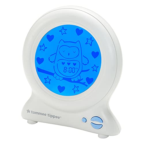 Tommee Tippee Groclock Uhr und Schlaftrainer, Wecker und Nachtlicht für Kleinkinder, mit USB-Anschluss