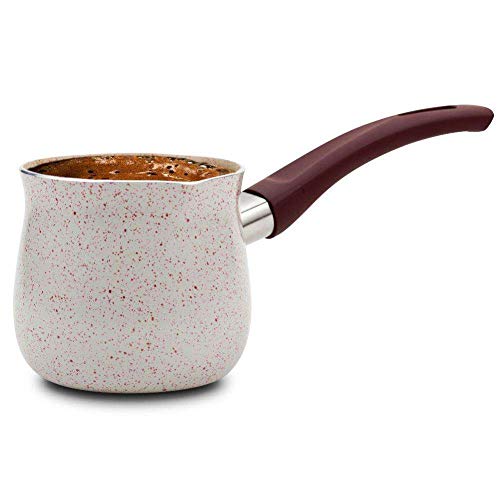 NAVA Schmelztiegel | 750 ML | Türkische Kaffeekanne mit Keramikbeschichtung | Für die Zubereitung von türkischem Kaffee