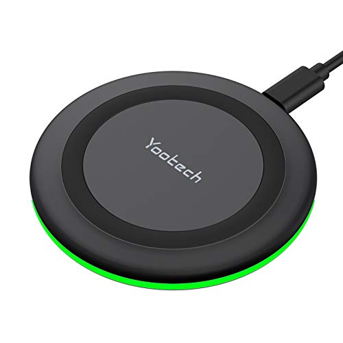 yootech Wireless Charger, Schnelle Kabelloses Ladepad für iPhone 13 12 11 Mini Pro ProMax/SE 2022/XS MAX/X/XR/8, AirPods 3/Pro, Samsung Galaxy S22/S21/S20/S10/S9, Note20/10/9, Huawei Mate/P40 Pro