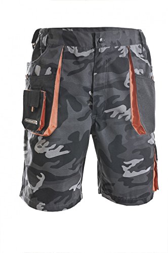 Herren Shorts camouflage/schwarz/orange Größe 60sh;6210 Herren-Shorts – Camouflage/Grau/Schwarz – P, Größe 25 , mehrfarbig, 3231-60-6210