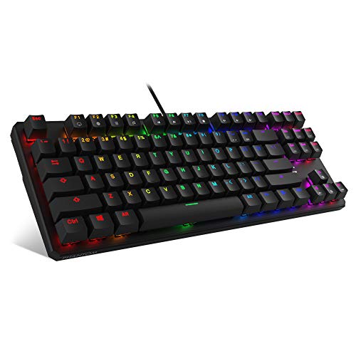 Tecware Phantom – Mechanische Tastatur mit 87 Tasten, RGB LED Outemu Red