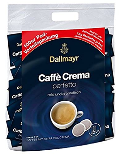 Dallmayr Caffè Crema Perfetto 100 Kaffeepads Vorteilspack, 1er Pack (1 x 700 g)