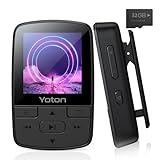 YOTON MP3-Player mit Bluetooth 5.2, 32 GB großer Speicher, Mini-HiFi-Musik-Player mit Sportclip, unabhängige Lautstärketaste, FM-Radio, Kopfhörer im Lieferumfang enthalten