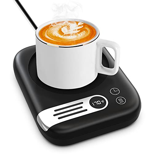 Tiptop Home Tassenwärmer Getränkewärmer mit 3 Temperatureinstellungen, Kaffeewärmer Elektrischer Kaffee Becher Wärmer, Automatischer Schwerkraftschalter Heizplatte für Tee Kaffee Milch für Büro