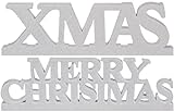 Feelinko Moderne Weihnachtsdeko Schriftzug Xmas Merry Christmas (2er Set)