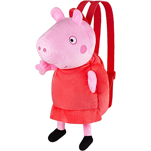 Peppa Pig Rucksack |Plüsch-Kleinkind-Rucksack für kleine Dinge | Sammeln Sie alle 4 Peppa Pig Familienmitglieder | Peppa Pig Kleinkind-Rucksack für Mädchen und Jungen | von P.M.I.