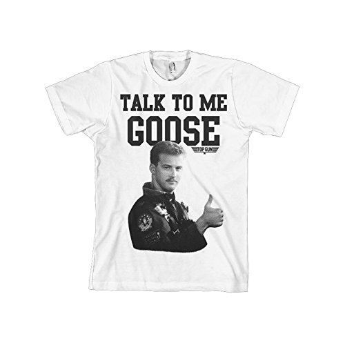 Top Gun Offizielles Talk to Me Goose 3XL,4XL,5XL Herren T-Shirt (Weiß), 3X-Large