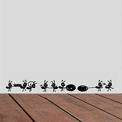 LSDAEER Wandtattoo Selbstklebend Modern Diy Vinyl Cartoon Anime Ant Moving Wandaufkleber Kinderzimmer Dekoration Aufkleber Sockeltapete 6 * 54 Cm