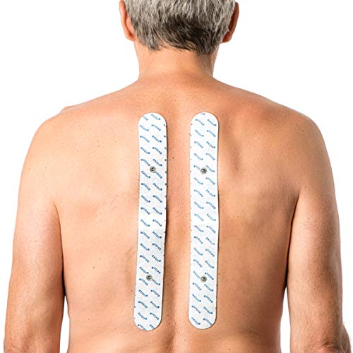 2 lange Rücken-Elektroden - kompatibel mit TENS & EMS Geräten von Sanitas (wie SEM 40,41) & Beurer (wie EM 40,41) | Ideal bei Hexenschuss | Wiederverwendbar | Zertifiziertes Medizinprodukt - axion