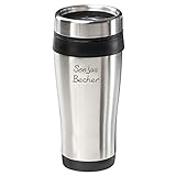 Personalisierter Coffee to Go Becher Kaffeebecher mit Namen für Unterwegs 400 ml BPA-Freier Edelstahl Thermobecher Doppelwandig Vakuumisolierter Isolierbecher mit Gravur