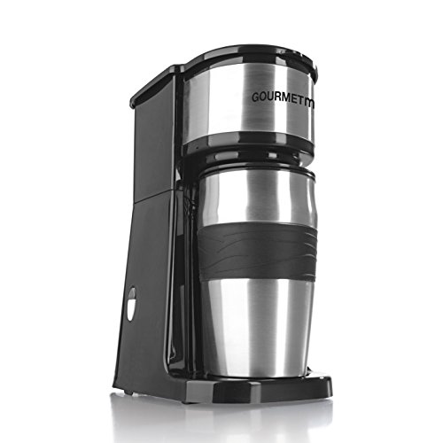 CLEANmaxx 06448 Single-Kaffeemaschine Edelstahl, inklusive Thermobecher