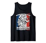 Mixed Martial Arts France Flag Distressed MMA Submission Tank Top