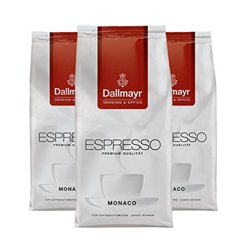 Dallmayr Vending & Office Espresso Monaco, ganze Bohnen, 1000g, 3er Pack