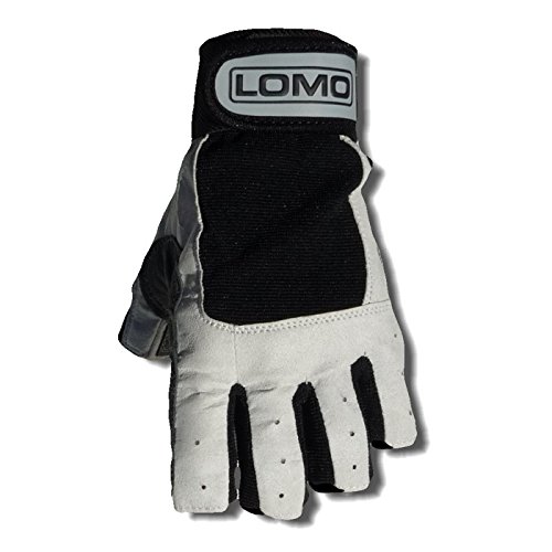 Lomo Halbfinger Segel-Handschuh., grau