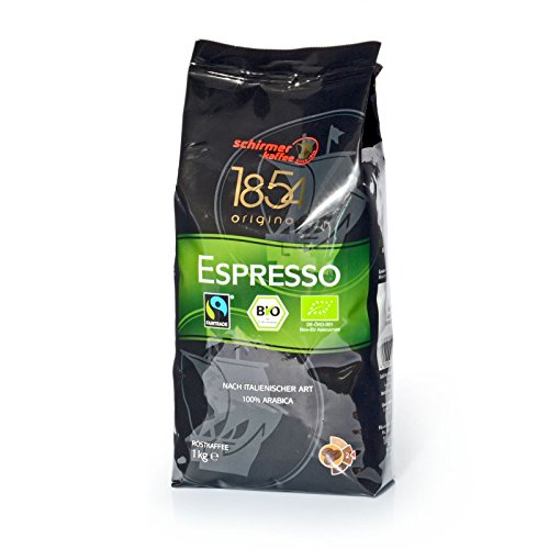 Schirmer 1854 TransFair Espresso Bio Fairtrade - 8 x 1kg ganze Kaffee-Bohne