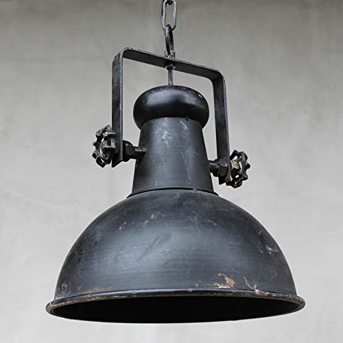 Chic Antique Vintage Deckenlampe Factory Industrielampe antik schwarz Hängeleuchte Retro Industrie-Design Shabby E27