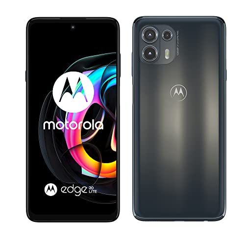Motorola edge20 lite Smartphone (6,7'-FHD+-Display, 108-MP-Kamera, 8/128 GB, 5000 mAh, Android 11), Elektrisches Graphit, inkl. Schutzcover [Exklusiv bei Amazon]