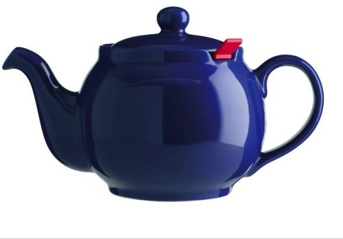 London Teapot Company Teekanne Chatsford für 6 Tassen mit rotem Filter, blau