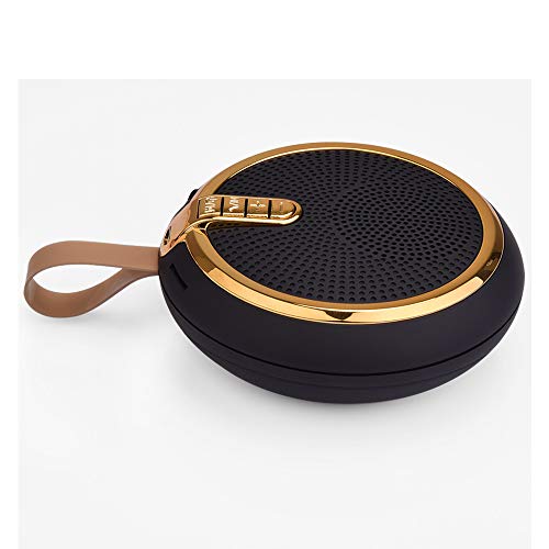 Bluetooth Speaker, Portable Wireless Speaker with Stereo Bass Sound, Travel Speaker,Wireless Stereo Pairing Gold Black