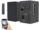 auvisio Aktivboxen: Aktives Stereo-Regallautsprecher-Set, Holz-Gehäuse, Bluetooth 5, 120 W (Lautsprecher, Lautsprecher Aktiv, Lautsprecherkabel)