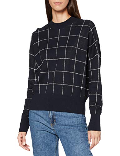 Scotch & Soda Maison Womens Oversize-Sweatshirt mit Jacquard-Muster Pullover Sweater, 0222 Combo F, S