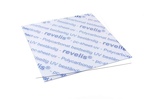revelis® Polycarbonatplatte transparent in verschiedenen Größen und Stärken zur Auswahl 900x400x2 mm