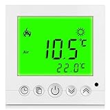 SM-PC®, Digital Thermostat Raumthermostat Fußbodenheizung Wandheizung LED grün #a32