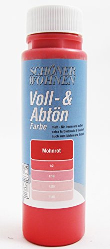 Voll- und Abtönfarbe Mohnrot 125 ml