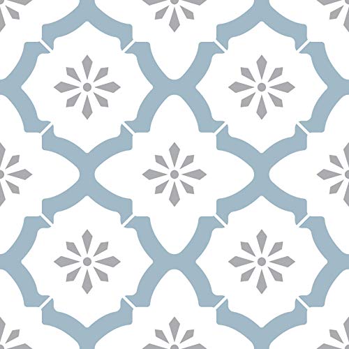 Wallpops FP2943 Alfama Peel & Stick Floor Tiles Bodenfliesen, Mehrfarbig