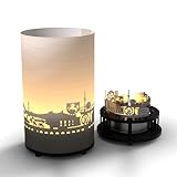 Stuttgart Premium Geschenkbox - Magisches Kerzenlicht mit stilvoller Silhouette und Skyline-Projektion für Stuttgart Fans - Souvenir & Dekoration
