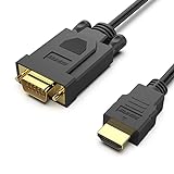 BENFEI HDMI zu VGA Konverter-Kabel 1,8 M, HDMI zu VGA D-SUB 15 Pin M/M Unterstützung Volles 1080P umwandeln Signal von HDMI Eingang Laptop HDTV zu VGA Ausgang Monitoren Projektor,Fernsehapparat