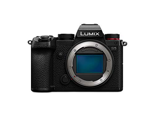 Panasonic LUMIX DC-S5E-K Systemkamera (24 MP, 4K, Dual I.S., Touchscreen, OLED-Sucher, Staub-/Spritzwasserschutz) schwarz