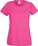Basic T-Shirt 'Valueweight' - für Damen Farbe fuchsia Größe M