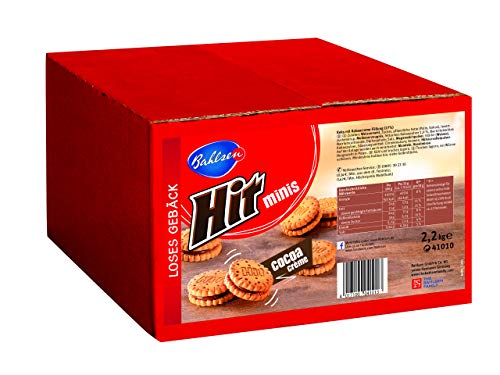 Bahlsen Hit Minis leckere Doppelkekse in der Großpackung - 2 lose Kekse mit Kakaocreme - Gebäck für die ganze Familie, 1er Pack (1 x 2.2 kg)