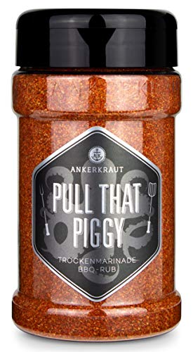 Ankerkraut Pull That Piggy, Pulled Pork BBQ-Rub, Gewürzmischung zum Grillen, 220g im Streuer