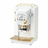 Faber PRO Total Deluxe Kaffeemaschine aus Messing, 44 mm Ese Papier (Weiß)
