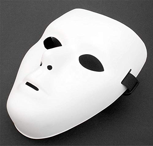 TK Gruppe Timo Klingler 12x Maske weiß - Theathermaske zum bemalen unbemalt basteln Anonymous Phantom Masken - Karneval & Fasching & Halloween