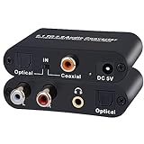 DAC Audio Wandler, Tendak 5.1 Digital Audio Konverter Optical Toslink SPDIF Coaxial zu SPDIF Cinch L/R 3,5mm Aux Audio Adapter, Digital zu Analog Audio Konverter