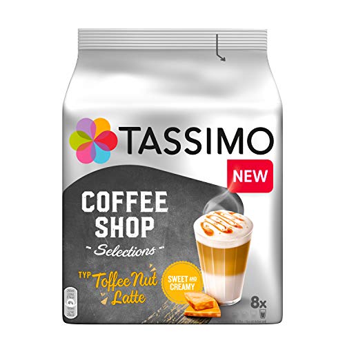 Tassimo Kapseln Coffee Shop Selections Toffee Nut Latte, 40 Kaffeekapseln, 5er Pack, 5 x 8 Getränke