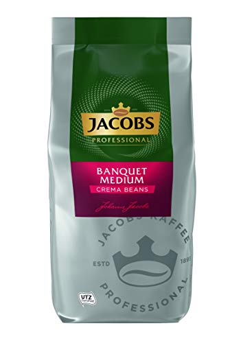 Jacobs Professional Banquet Medium Café Crema, Ganze Kaffeebohnen 1kg, mild, Intensität 3/5
