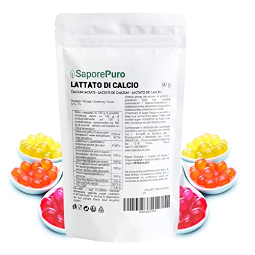 Calciumlactat pulver ideal zur Sphärifizierung in der molekularen Küche 50 GR