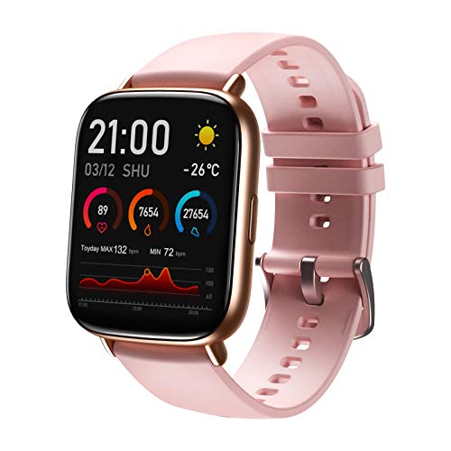 SANAG Smartwatch Damen mit Körpertemperatur Messen Fitness Tracker mit Herzfrequenz Schlafüberwachung Kalorien Schrittzähler Damen Herren Armbanduhr Sportuhr für iOS Android